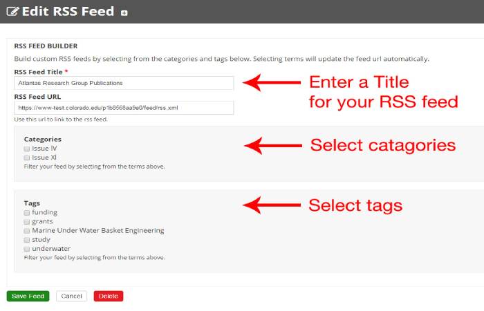 How to customize RSS Feeds Combine Filter