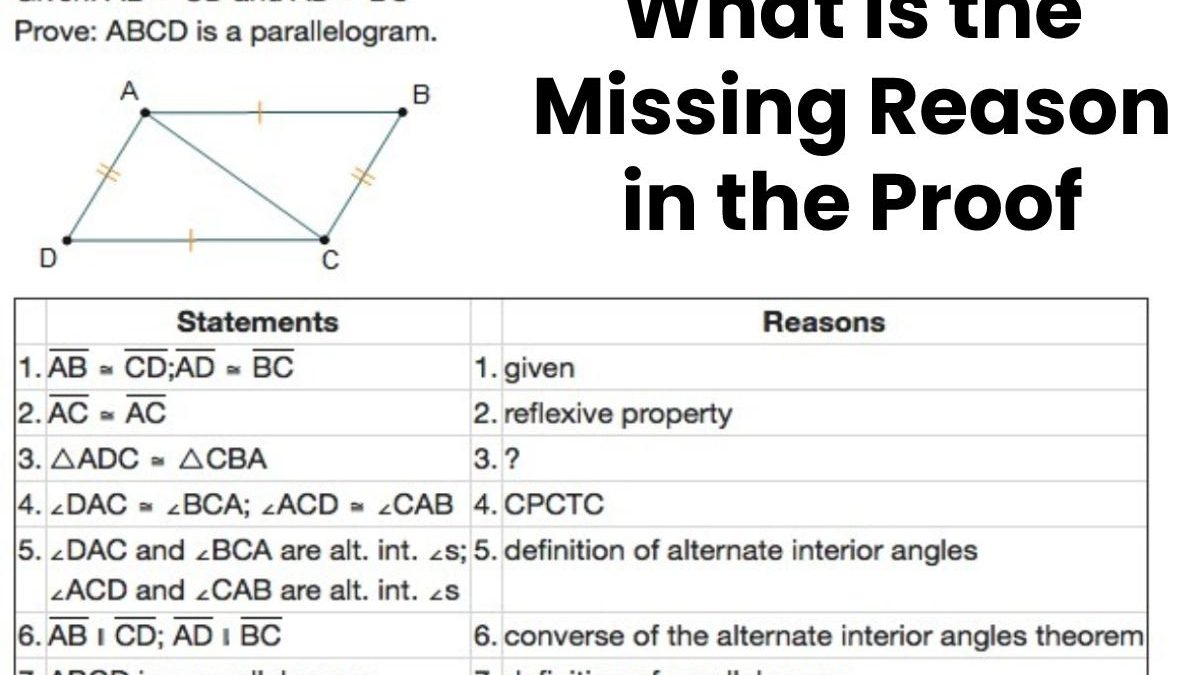 What is the Missing Reason in the Proof
