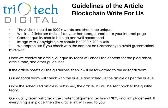 Guidelines of the Article Blockchain Write For Us